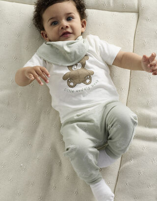 Set aus T-Shirt und Hose - 3er-Pack - Hellgr&uuml;n