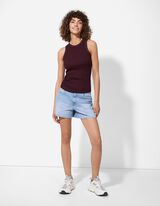 Top - Met studs - donkerlila