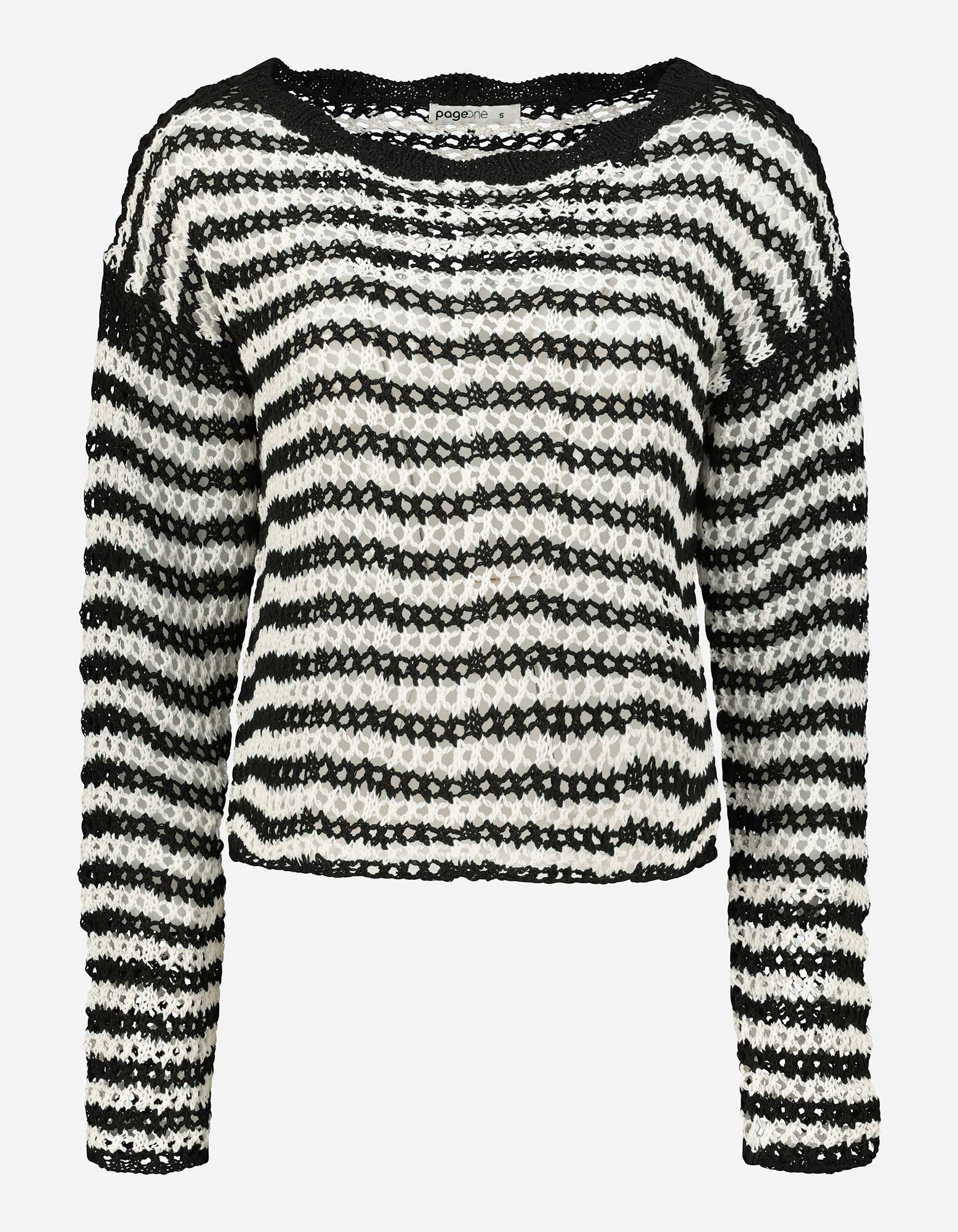 Damen Pullover - Ajour-Strick