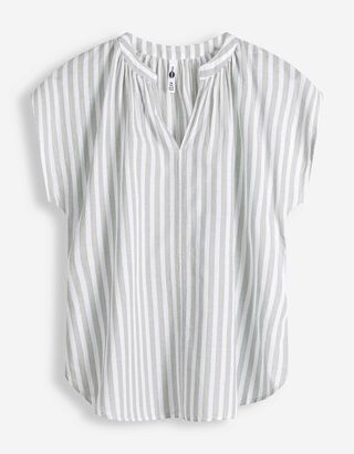 Haut en dentelle - Rayures - Vert clair