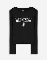 Hosszú ujjú felső - Wednesday - fekete