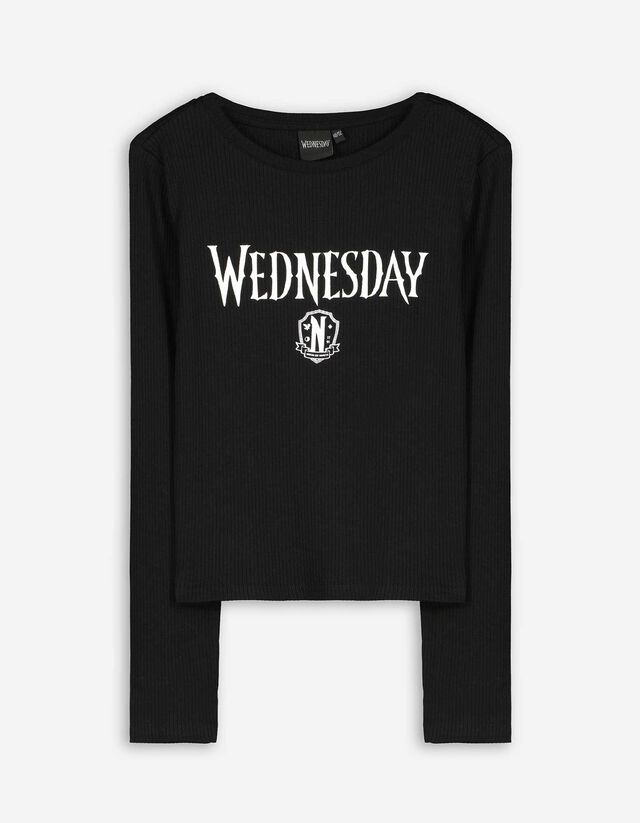 Hosszú ujjú felső - Wednesday - fekete