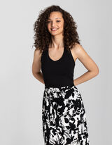 Top - Allacciatura al collo - nero