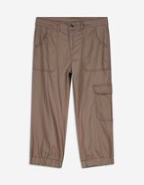 Capri hlače - Relaxed Fit - smedja