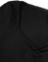 Dolga majica - Poudari postavo - crna