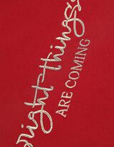 T-shirt - Broderies - Rouge foncé