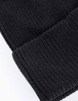 czapka z dzianiny - mankiet - czarny