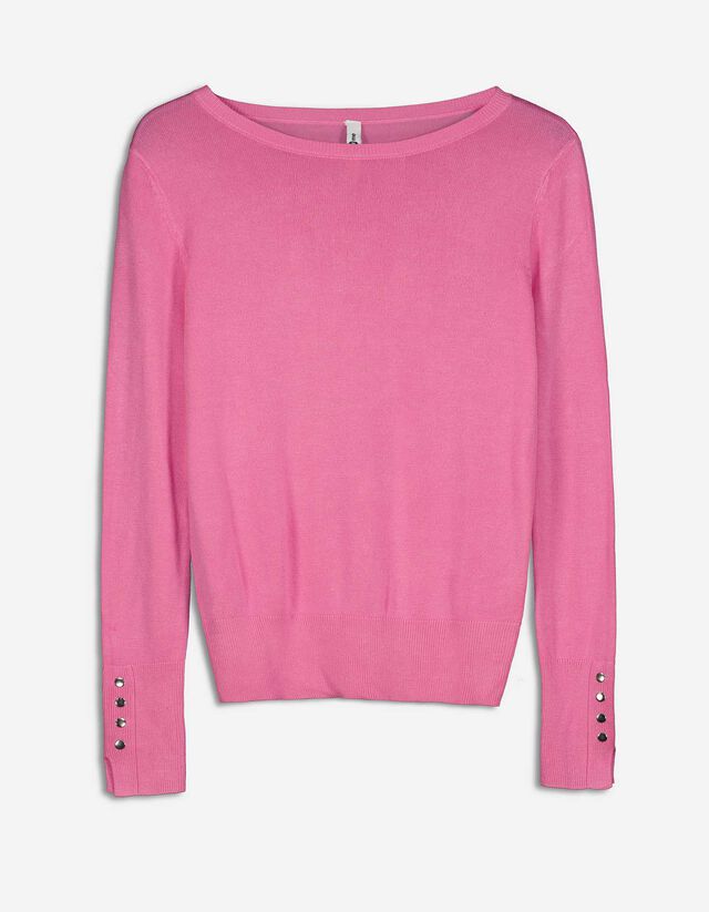 Pullover - Misto viscosa - rosa fucsia