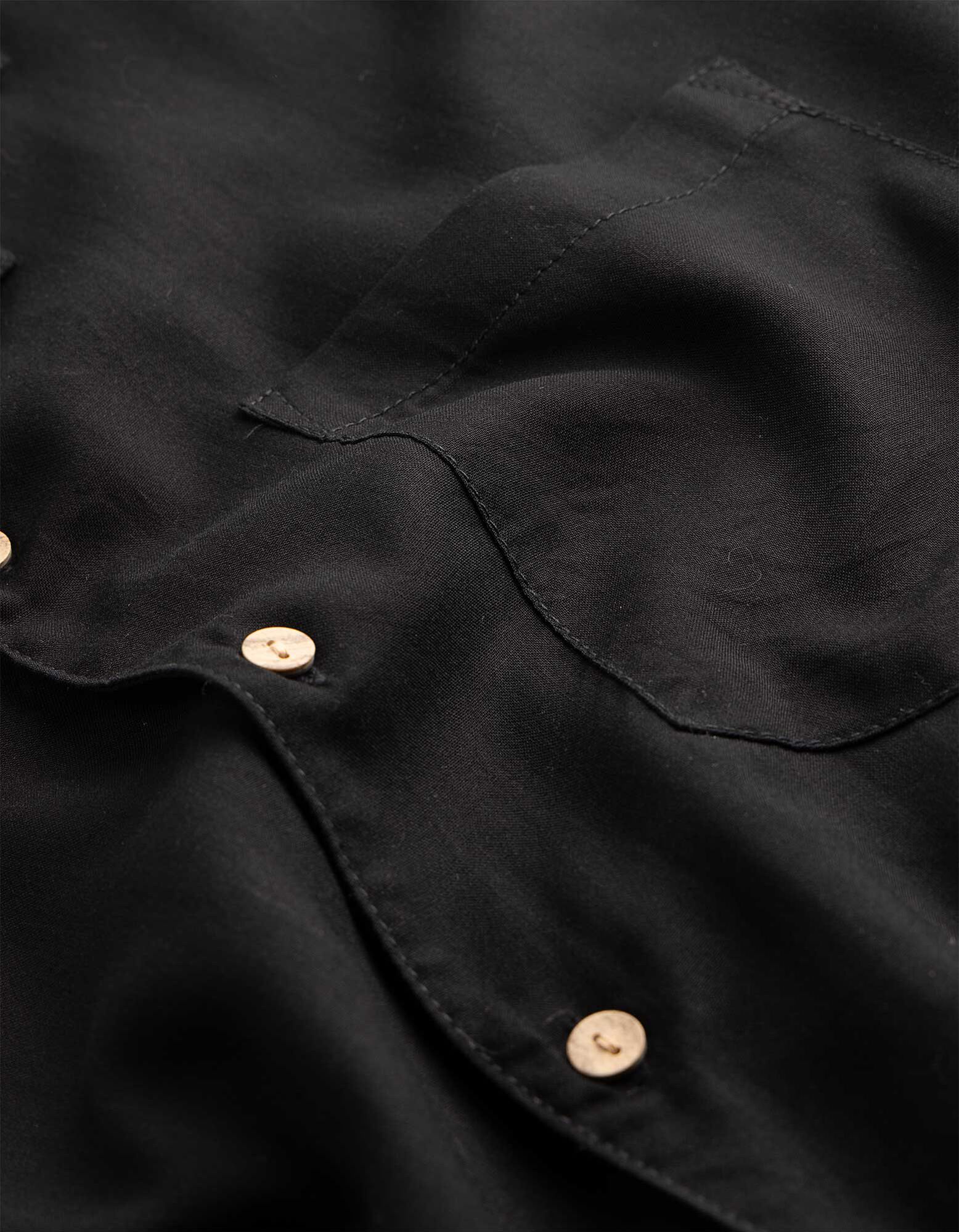 Hemd - Viskose - schwarz