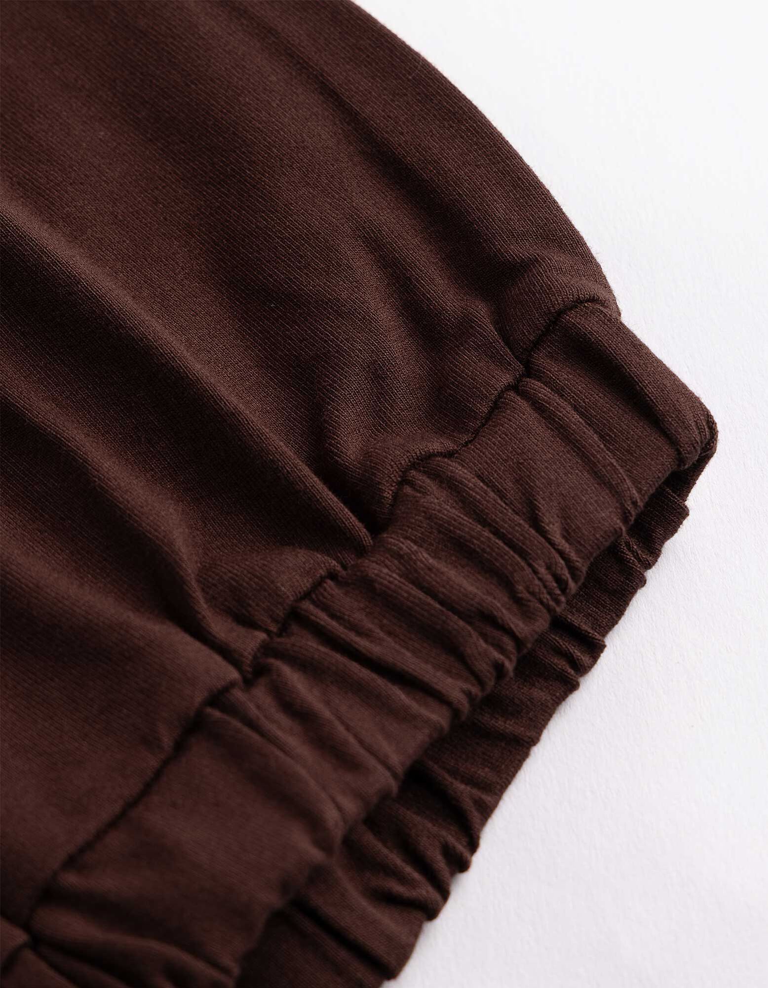 Caprihose - Viskose-Mix - Dunkelbraun
