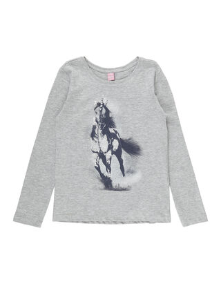 M&auml;dchen Longsleeve mit Einhorn-Print