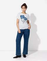 T-shirt - Perles décoratives - blanc