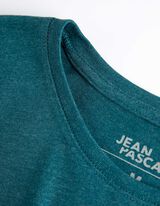 koszulka z długim rękawem - okrągły dekolt - turkusowy