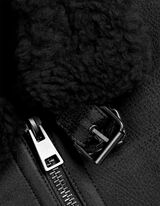 Bikerjack - Rond kraagje - zwart