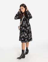 Umstandskleid - Tunnelzug am Saum - schwarz