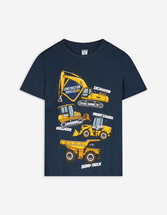 T-Shirt - Frontprint - dunkelblau