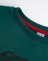 Felpa - Stampa - verde scuro