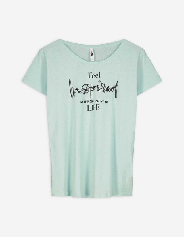T-Shirt - Glitzerprint - grün
