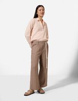 Culotte - Leinen-Optik - Braun