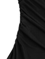 Midi haljina - S nagla&scaron;enim oblinama - crna