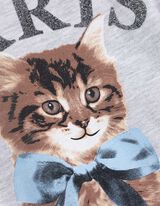 Bluză de corp cu mânecă lungă - Bumbac - Gri deschis