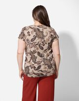 T-Shirt - Allover-Muster - beige