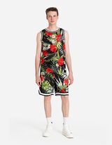 Top a canotta - Stampa - nero