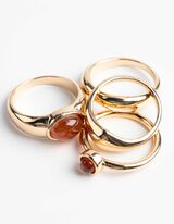 Prsteň - 4 ks v balen&iacute; - zlata