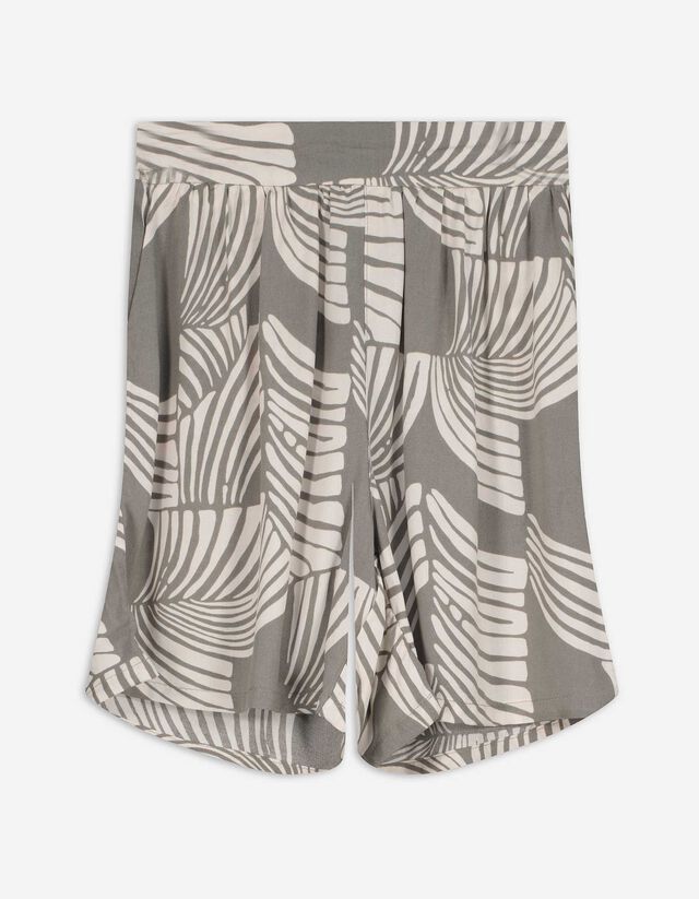 Shorts - Allover-Print - hellgrün