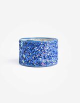 Slap-Armband - Glitzer - blau