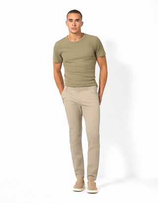 Chinohose - Slim Fit - Beige