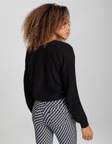 Kardigan - Grubo pletenje - crno