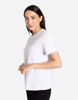 T-shirt - Maniche con risvolti fissi - bianco