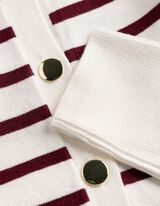 Cardigan - Patte de boutonnage - Rouge fonc&eacute;