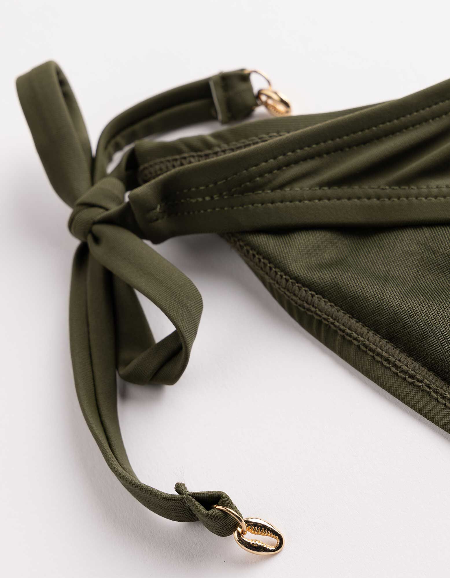 Badehose - Metallic-Details - Khaki
