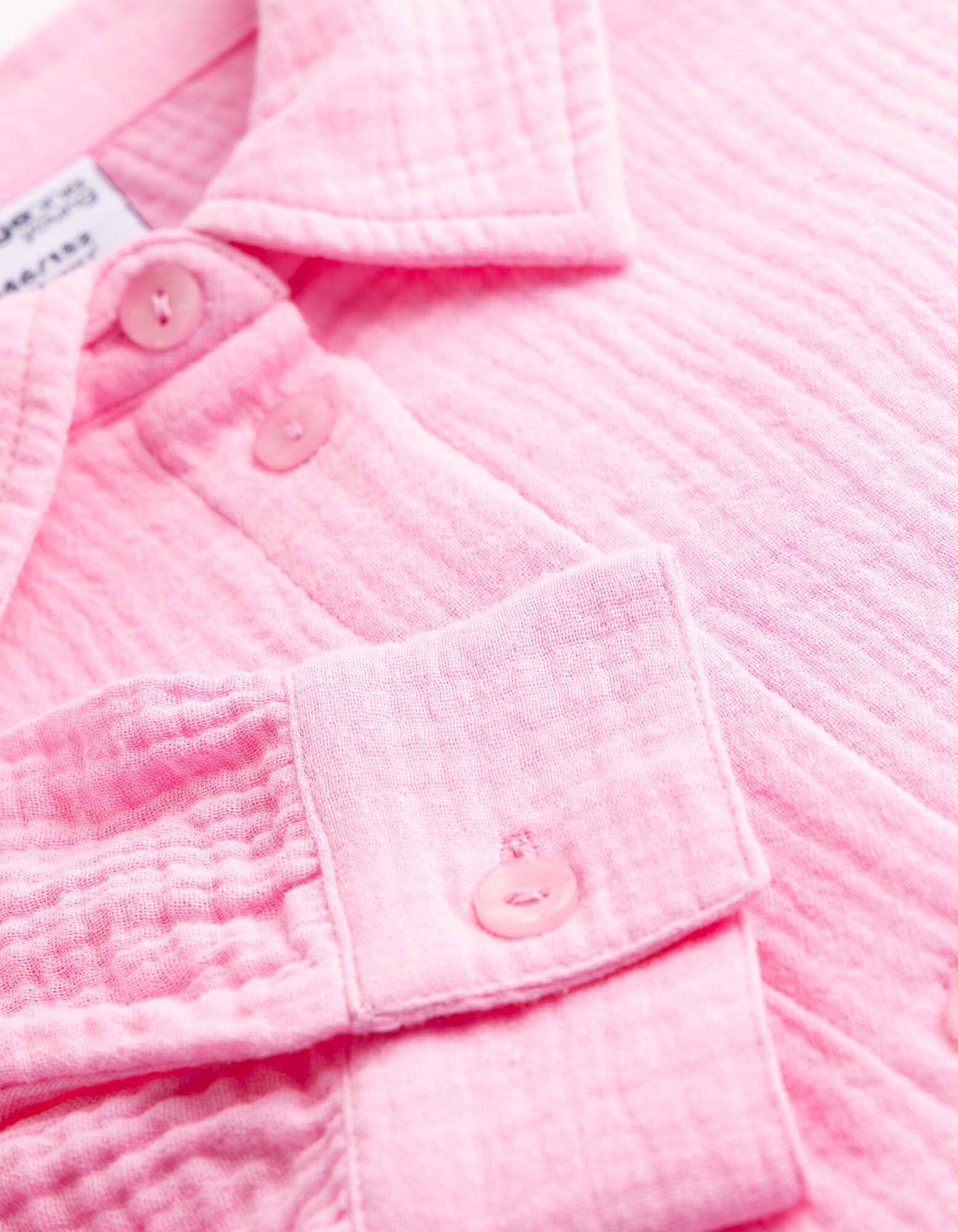Hemdbluse - Musselin - rosa