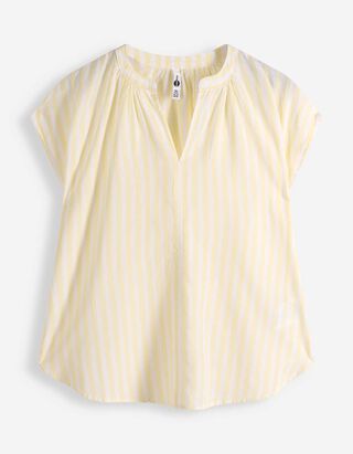Blusenshirt - Streifen - hellgelb