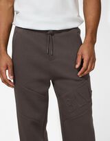 Jogpants - Kontraststreifen - dunkelgrau