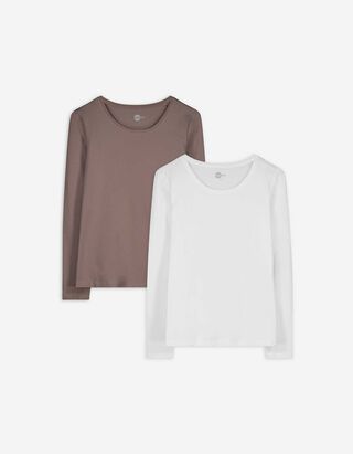 Tričko s dlh&yacute;mi ruk&aacute;vmi - balenie po 2 kusoch