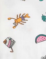 T-s&auml;rk - allover-tr&uuml;kk - valge