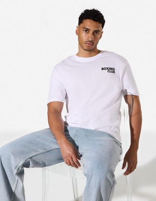 T-shirt - Dos imprim&eacute; - blanc