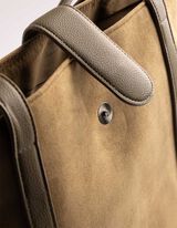 Tasche - Wildlederimitat - dunkelgr&uuml;n