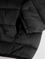 pikowana kurtka - material hydrofobowy - czarny