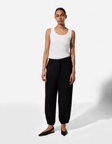 Top - Rippenstruktur - wei&szlig;