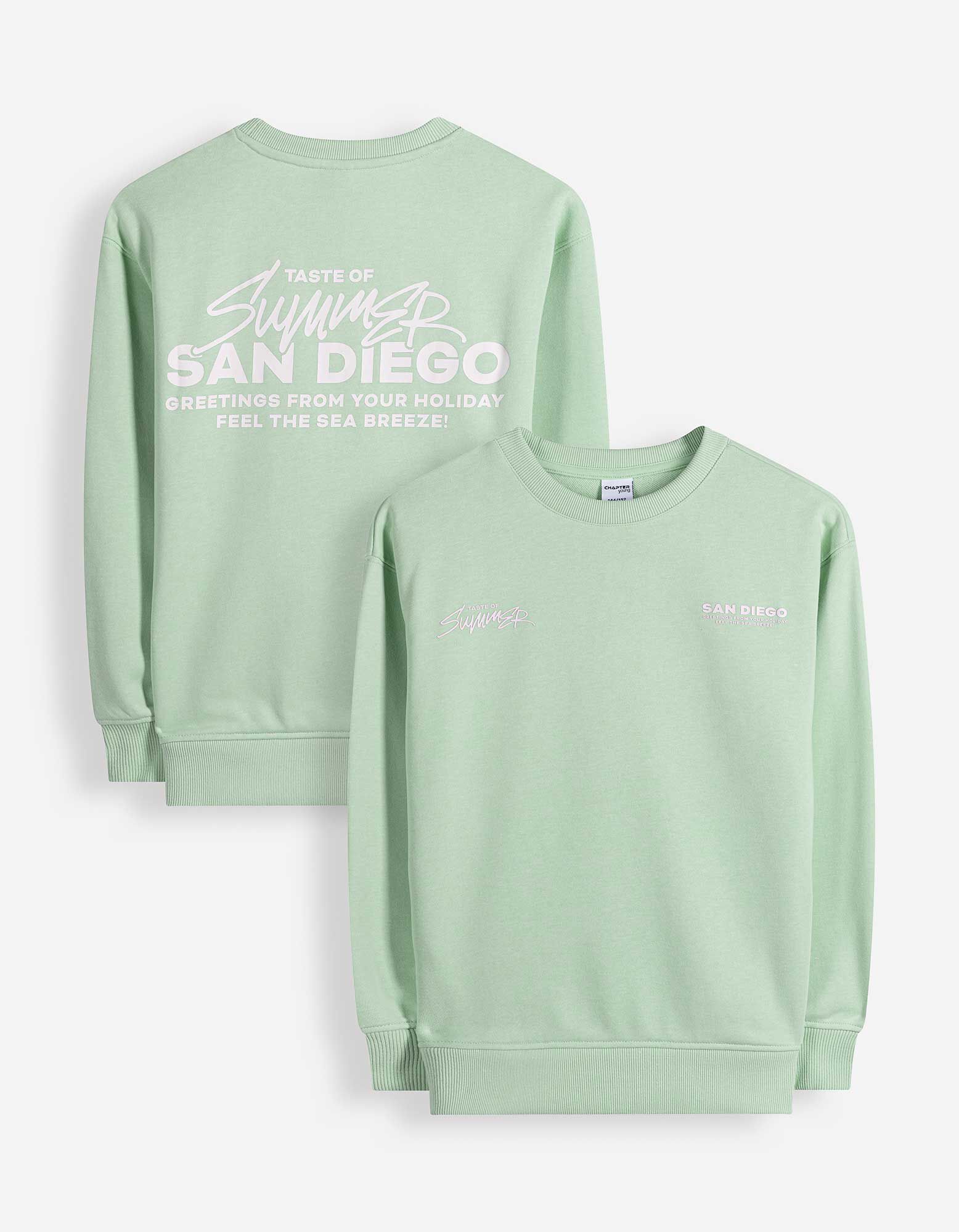 Sweatshirt - Oversized Fit - hellgr&uuml;n