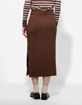 Strickrock - Wadenlang - braun