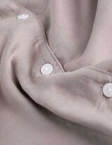 Pyjama set van shirt en shorts - Linnenlook - Taupe