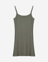 Kleid in A-Linie - Spaghettiträger - grün