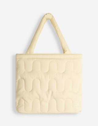 Schultertasche - Wattierung - hellgelb