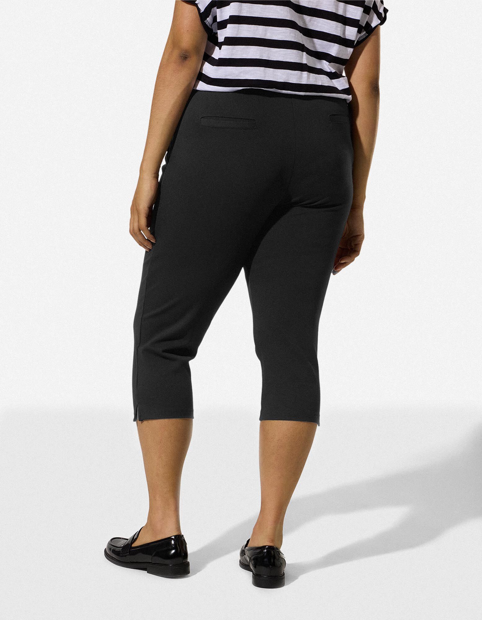 Kapri hlače - Kroj Skinny Fit - črna